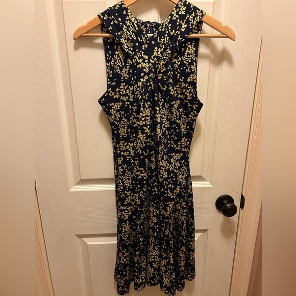 Michael Kors Navy Blue & Gold Dress Sz S NWOT - Picture 1 of 13